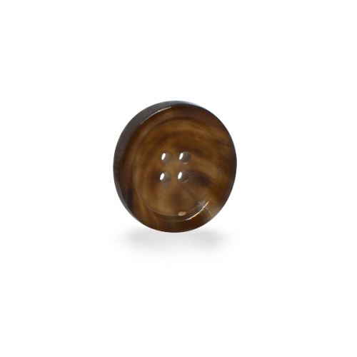 Knoflík 20mm, hnědý s mramorováním, lesklý