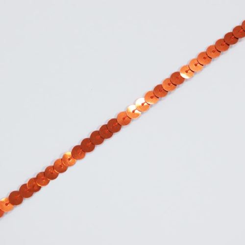 Flitry na šňůrce 6mm, oranžové