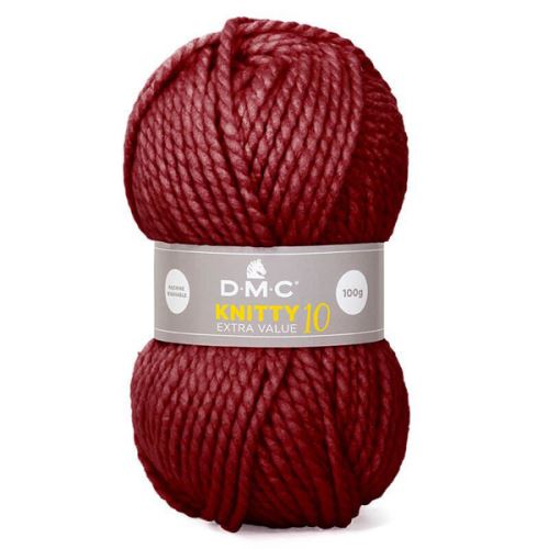 Priadza KNITTY 10 100g, vínová - odtieň 841