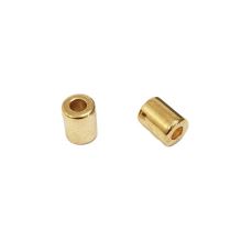 Kovová koncovka válec zlatá, průvlek 3,7 mm