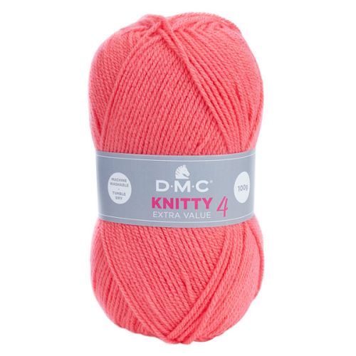 Priadza KNITTY 4 100g, jahodový sorbet - odtieň 688