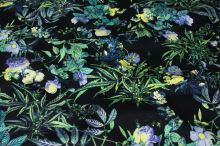 Bavlna modrá, farebný kvet, š.145