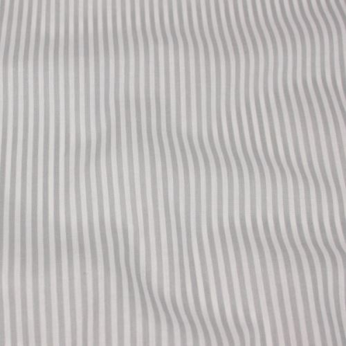 Bavlněné plátno bílé, šedý proužek, š.140