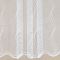 Záclona bílá, svislé vyšívané vlnky, v.180cm