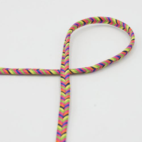 Šnúra vrkočová 199, multicolor, priemer 6mm