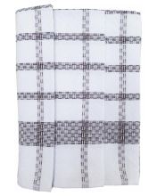Utěrky z egyptské bavlny, šedo-bílé káro, č.54, 50x70cm, 3ks