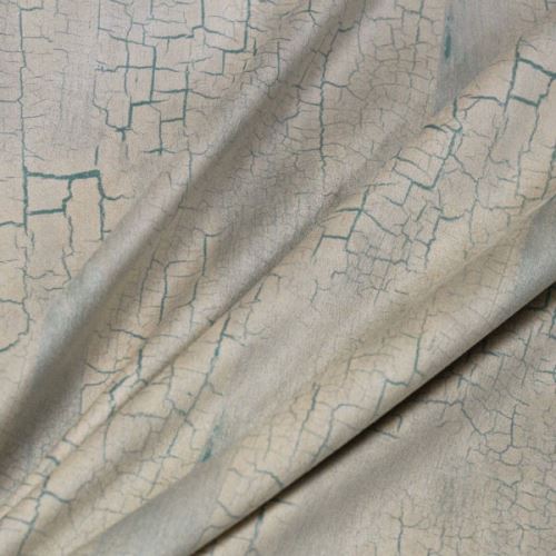 Úplet N6992 SCUBA VELVET béžový, modrá kôra stromu, š.150