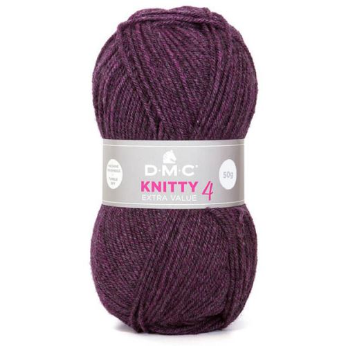 Priadza KNITTY 4 50g, šedofialová melír - odtieň 906