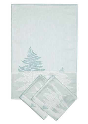 Utěrky žakárové extra savé, tkaná kapradina mint, 50x70cm, 3ks