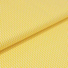 Bavlněné plátno žluto-bílý drobný zig-zag, š.160