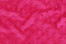 Minky růžové, protlačované ťuplíky, š.150