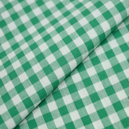 Kanafas 22907 zeleno-biela kocka 1 x 1cm, š.155
