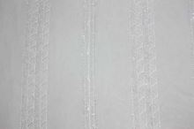 Šifon bílý s výšivkou, třásně, š.140