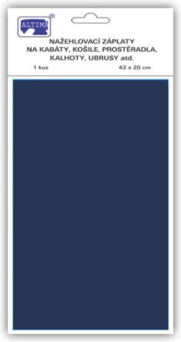 Klasická nažehlovací záplata námořnicky modrá, 43x20 cm, 1ks