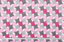 Fleece šedo-růžový vzor, š.150