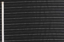 Košeľovina 10142 čierna, strieborný pruh, š.150