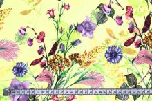 Šatovka SILKY žlutá, luční květy, š.145