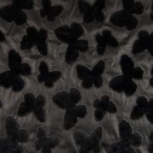 Koženka černá, černý plyšový motýl, š.130/140