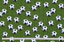 Úplet 250, fotbalové míče na trávě, š.145