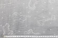 Flanel fleece šedý, ZOO, š.145