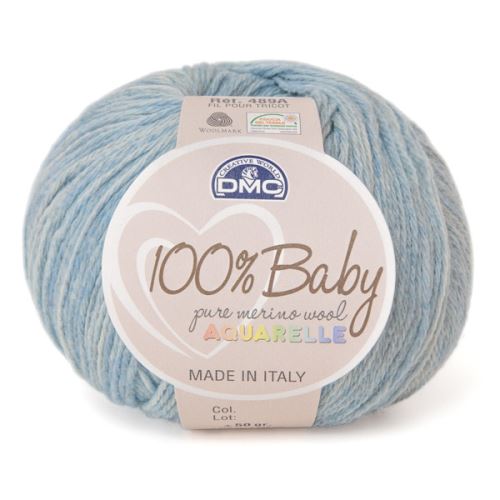 Příze 100% BABY Aquarelle 50g, modrobéžový melír - odstín 1380