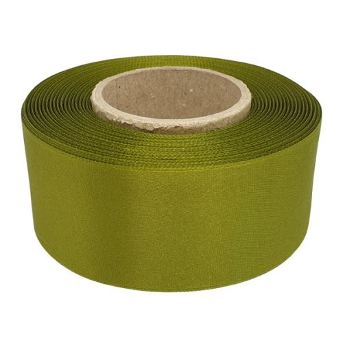 Stuha atlasová žlutozelená, šíře 40mm
