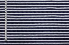 Úplet bielo-modrý tkaný pruh, š.135