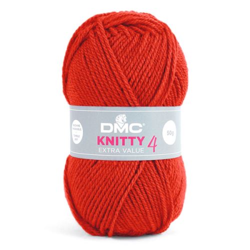 Priadza KNITTY 4 50g, ostro červená - odtieň 690