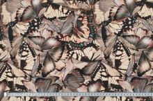 Teplákovina B0078, béžoví motýle, š.160