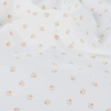Popelín ivory, sand labky, š.145 (4)