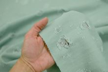 Denim mint, větší díry, š.140 (2)