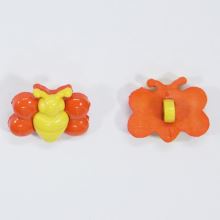 Gombík detský žltooranžový, motýľ, 18 mm