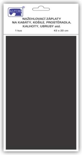 Klasická nažehlovací záplata černá, 43x20 cm, 1ks