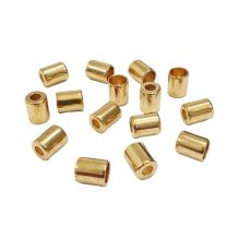 Kovová koncovka válec zlatá, průvlek 3,7 mm (1)
