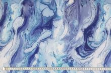 Softshell 22512 modrý akvarel, š.145