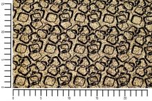 Brokát 22747 šedo-čierny, zlatý vzor, ​​š.150 (5)