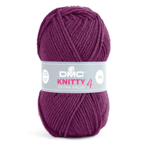 Priadza KNITTY 4 50g, tmavá fuchsie - odtieň 679
