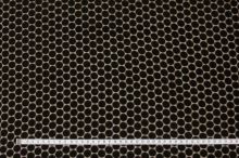 Šifon hnědý, sametový puntík, š.135