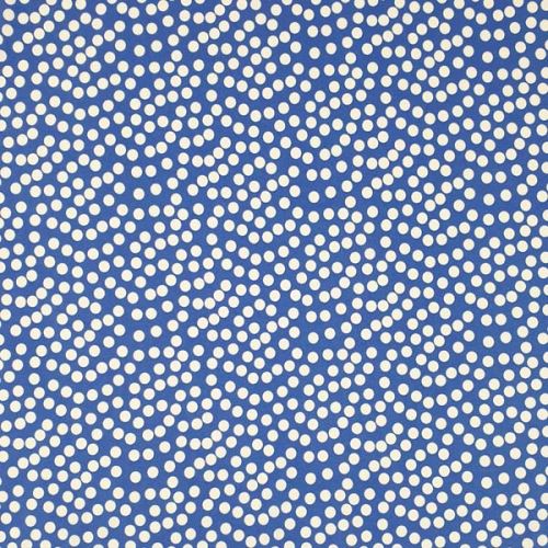 Úplet modrý, bílý puntík, š.150