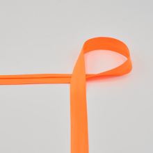 Saténový lemovací proužek, zažehlený, neonově oranžový, 20mm