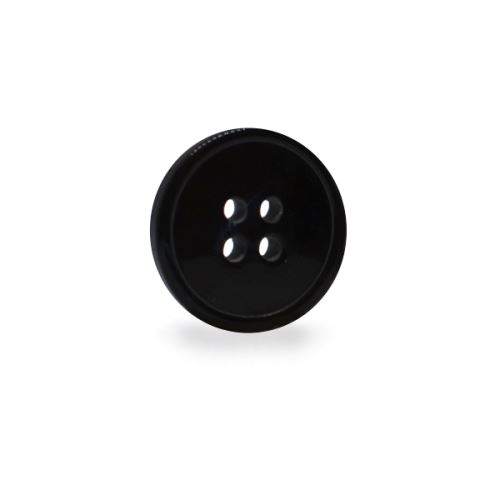 Knoflík 20mm, černý, lesklý