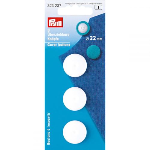 Gombík Prym poťahovací, 22 mm, 3ks