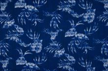 Šatovka 21756 modrá, palmové listy, š.145