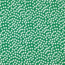 Úplet zelený, biele bodky, š.150