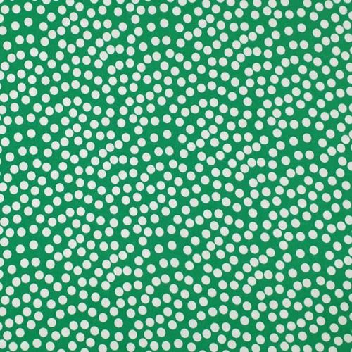 Úplet zelený, bílý puntík, š.150