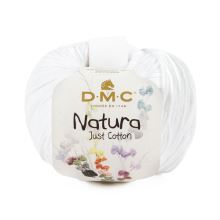Příze NATURA Just Cotton 50g, bílá - odstín 01