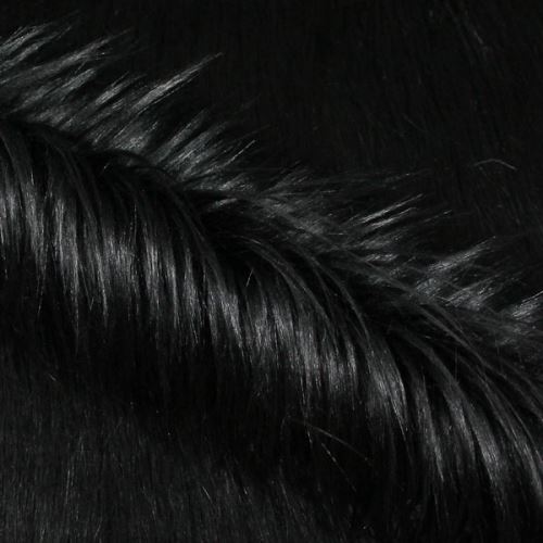 Umělá kožešina černá s dlouhým vlasem, š.160