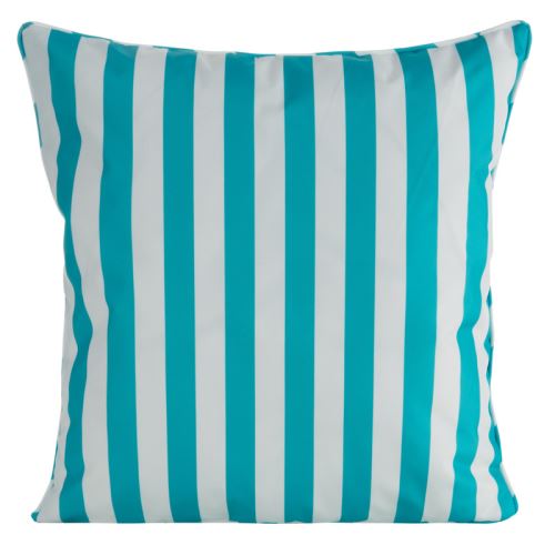 Vodeodolná obliečka na vankúš 45x45 cm - aqua-biele pruhy