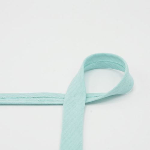 Šikmý prúžok mušelínový, zažehlený, mint, 20mm