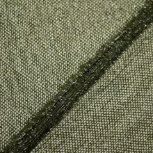 Tvíd khaki, stříbrný lurex, š.145 (4)